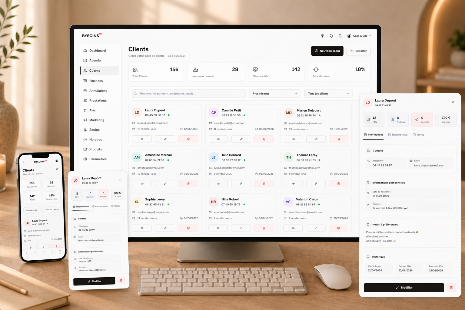 Fiche client BYSOINS
