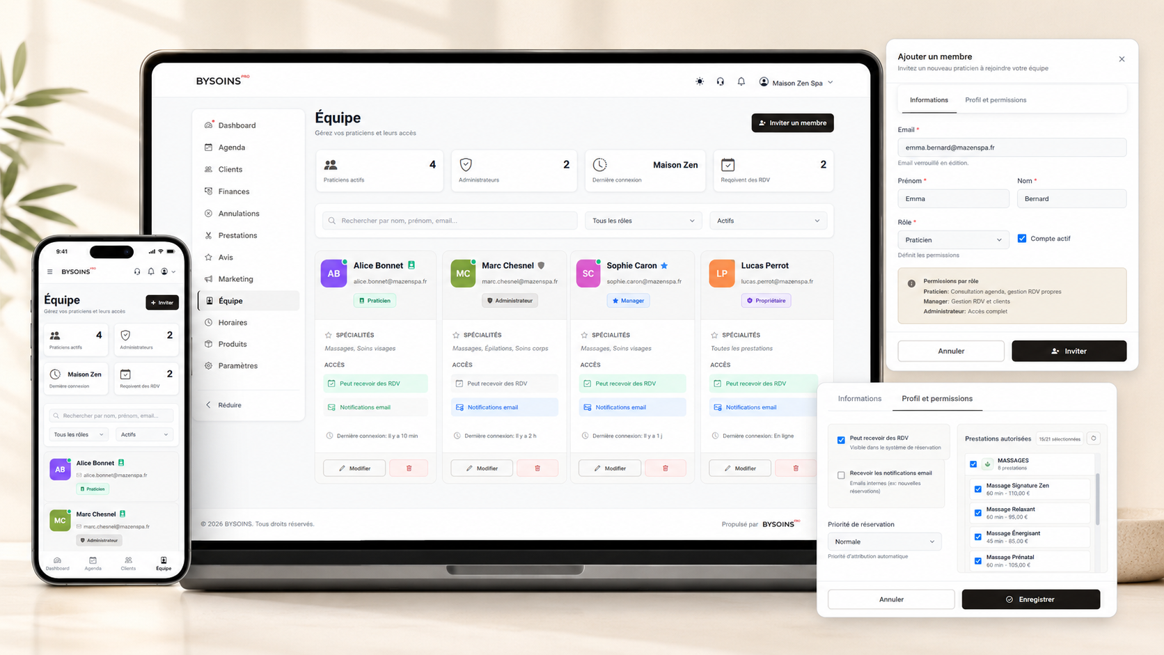 Gestion de l équipe BYSOINS